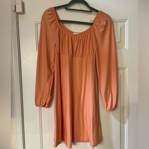 Pink off the shoulder dress